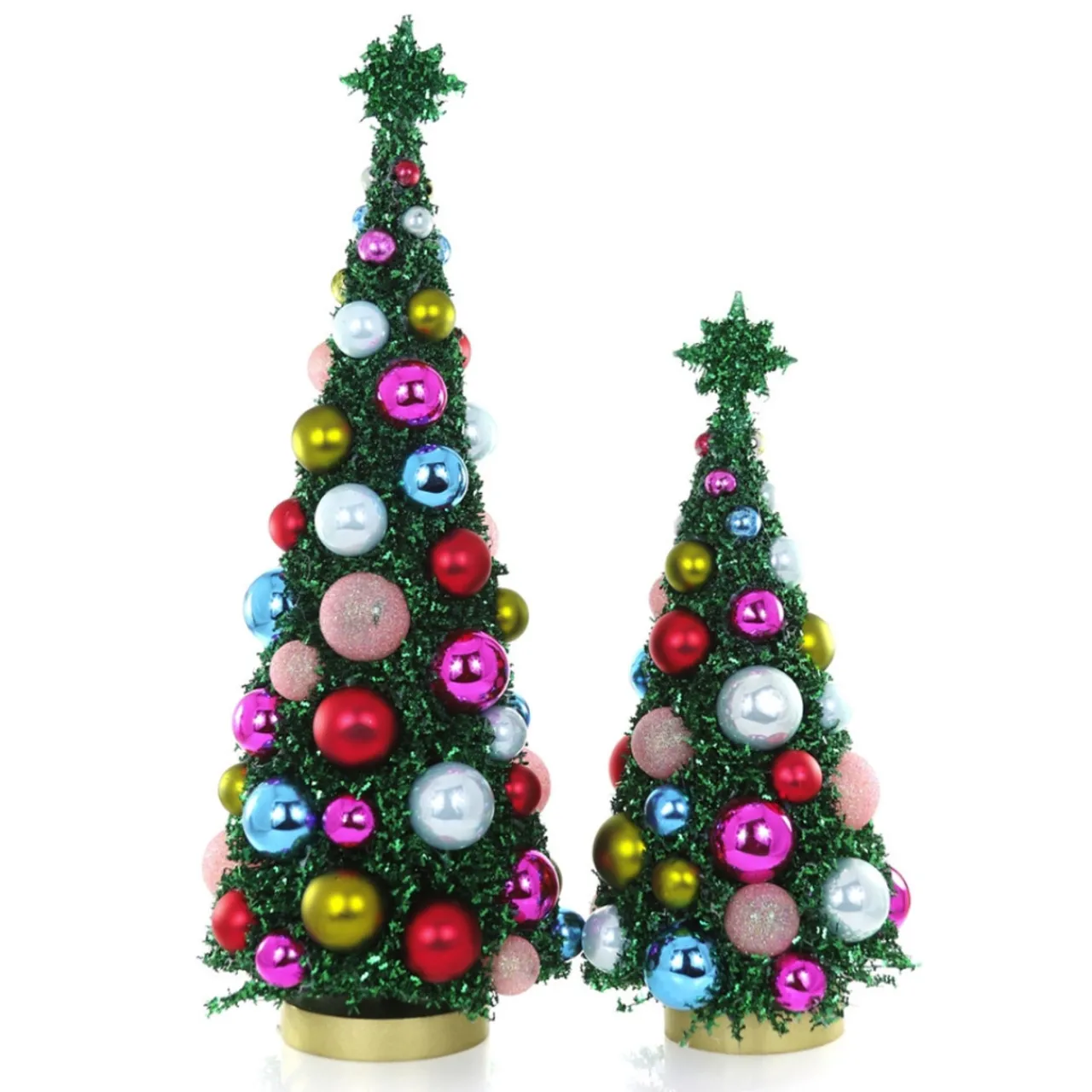 Cody Foster Mid Century Green Glitter Tree Set|Cody Foster & Co.