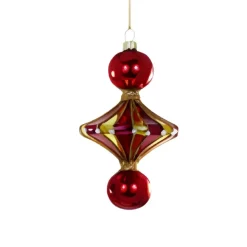Dark Red Merry & Bright Spindle Ornament|Cody Foster & Co. Best