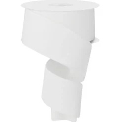 Deluxe Rich Deep White Velvet Wired Ribbon 10 Yards x 2.5 Inch Wide| Hot