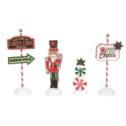 -  Peppermint Panache Set of 4|Department 56 Sale