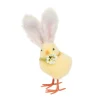 Easter Bunny Chick Decor: Fluffy Yellow Figurine with Rabbit Ears| Clearance