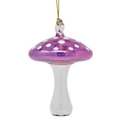 Hand Blown Purple Mushroom Glass Ornament|Egyptian Museum Best
