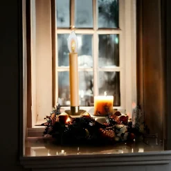 Electric Plug-In Window Candle with Gold Base| Discount