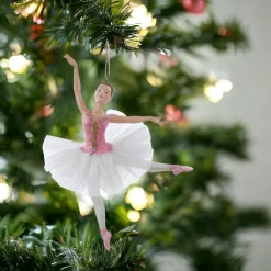 Elegant Ballerina White Tutu Ornament|Kurt Adler Clearance