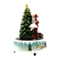 Enchanted Nutcracker Ballet LED Music Box with Rotating Train|Lumineo New