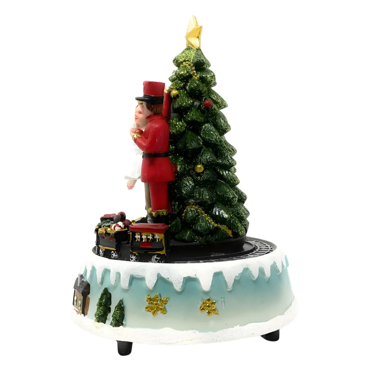 Enchanted Nutcracker Ballet LED Music Box with Rotating Train|Lumineo New
