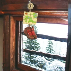 Explorer's Hiking Boot & Map Ornament| New