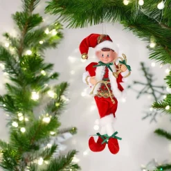 Fabric Pixie Elf with Musical Instrument Ornament| Hot