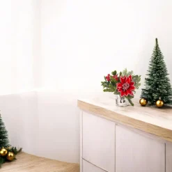 Faux Water Iced Poinsettia Arrangement| Online