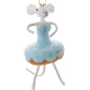 Felt Blue Donut Mouse Ornament|