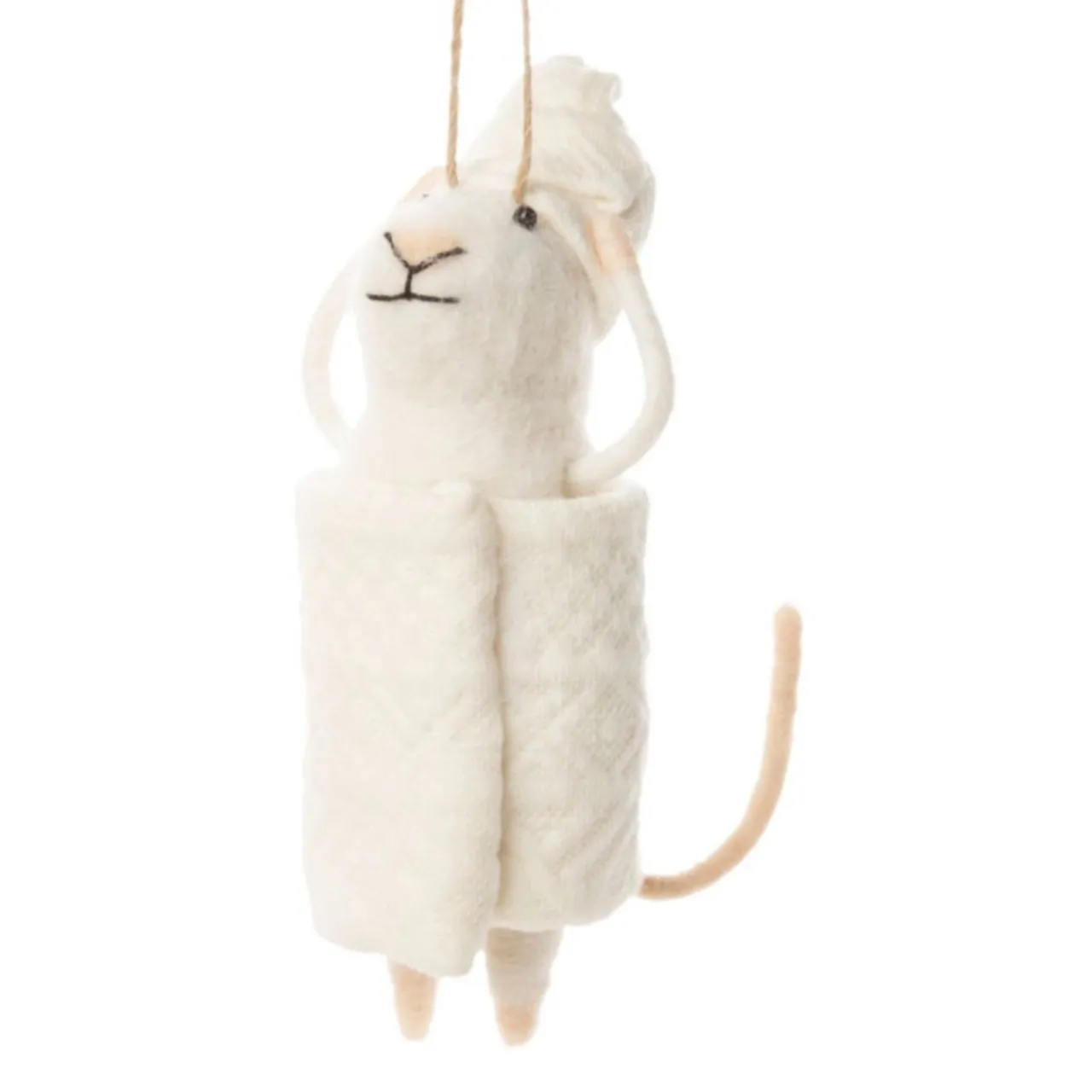 Felt Mouse Wrapped in Towel Ornament| Best