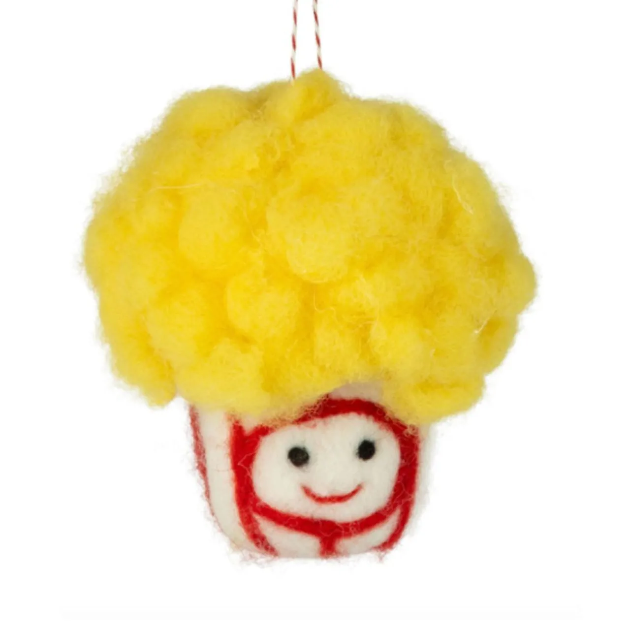 Felt Yellow Popcorn in Box Ornament| Discount
