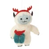 Felt Yeti Ornament with Red Antlers| Best