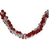 6ft Long Red and Silver Shiny Shatterproof Ball Ornaments Garland| Clearance