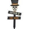 3ft Skeleton Enter if you date Halloween Yard Sign|