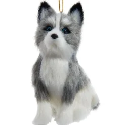 Furry Husky Dog Ornament|Kurt Adler Best