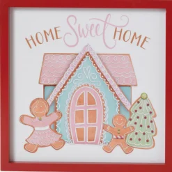 Gingerbread Home Sweet Home Wall Sign - The Christmas Loft| Clearance