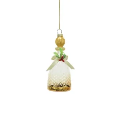 Glass Decanter with Gold Glitter Ornament| Discount