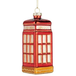 Glass London Phone Box Ornament| Online
