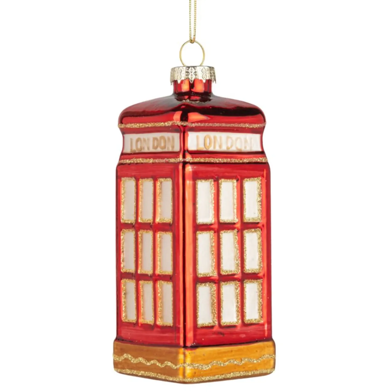 Glass London Phone Box Ornament| Online