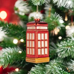 Glass London Phone Box Ornament| Online