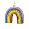 Glass Rainbow Multicolor Ornament with  Glitter| Discount