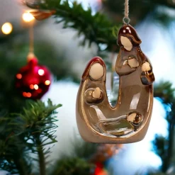 Glazed Nativity Ornament| Clearance
