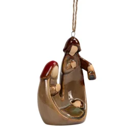 Glazed Nativity Ornament| Clearance