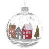 Glittered Houses Glass Ornament| Discount
