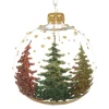 Glittered Trees Glass Ornament| Online