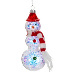 Glowing Snowman with Red Hat Ornament| Best