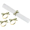 Green Ribbon Napkin Ring Set Of 4| Best