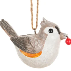Grey Bird With Berry Ornament| Sale