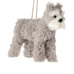 Grey Faux Fur Dog Ornament| Clearance