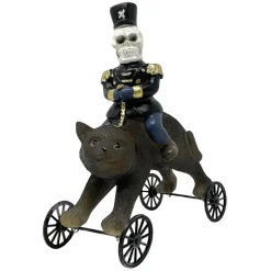 Halloween Cat on Wheels with Skeleton Rider| Sale