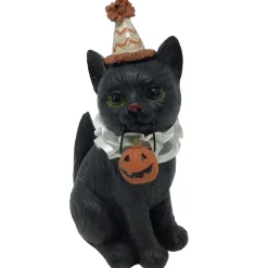 Halloween Party Cat With Pumpkin | The Christmas Loft| Discount