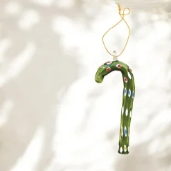 Handmade Glass Green Candy Cane Ornament| Online