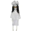 Hanging Hanging Skeleton Doll in White Dress Eerie Ornament| Online