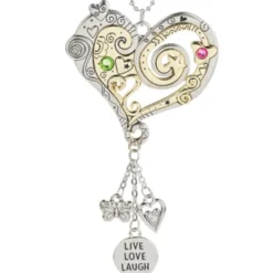 Heart Shape Car Charm Ornament- Live Love Laugh| Best