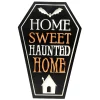 Home Sweet Haunted Home Engraved Wooden Easel Sign|