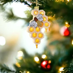 Honeycomb & Bee Christmas Ornament|Cody Foster & Co. New