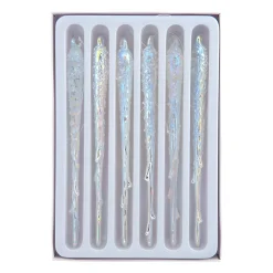 Iridescent Glass Icicle Set of 6 Ornaments|Kurt Adler Online