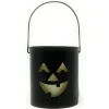 Jack O Lantern Silhouette LED Candle Metal Bucket| Hot