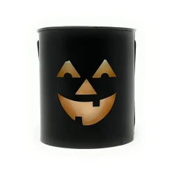 Jack O Lantern Silhouette LED Candle Metal Bucket| Hot
