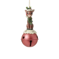 - Rudolph Traditions - Rudolph On Bell Ornament|Jim Shore