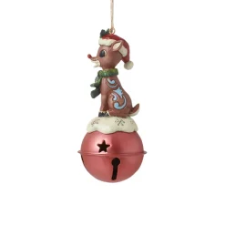 - Rudolph Traditions - Rudolph On Bell Ornament|Jim Shore