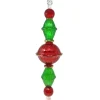 Jumbo Red and Green Swirl Glass Ornament with Gold Accents|Egyptian Museum Online
