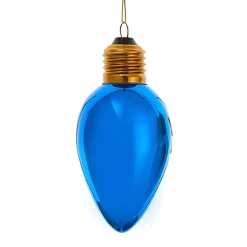 Classic Light Blue C7 Bulb Glass Ornament 4.5" F2298|Kurt Adler