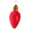 Classic Red C7 Bulb Glass Ornament 4.5" F2298|Kurt Adler Discount