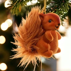 Flocked Squirrel Ornament 2.5" TD1768|Kurt Adler Sale
